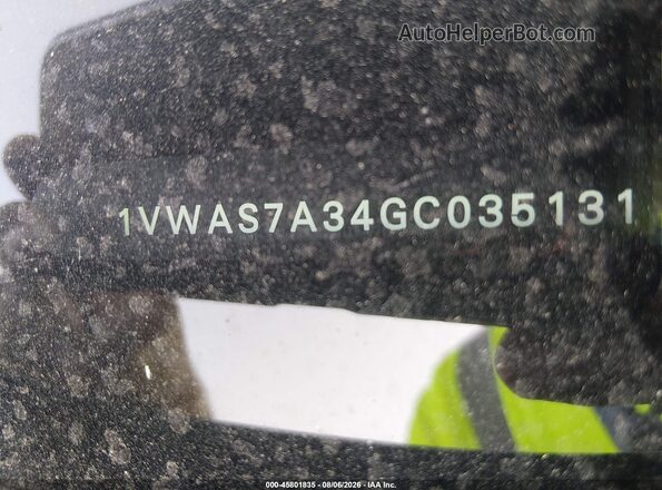 1VWAS7A34GC035131 2016 VOLKSWAGEN PASSAT Black Вид підкапотного простору
