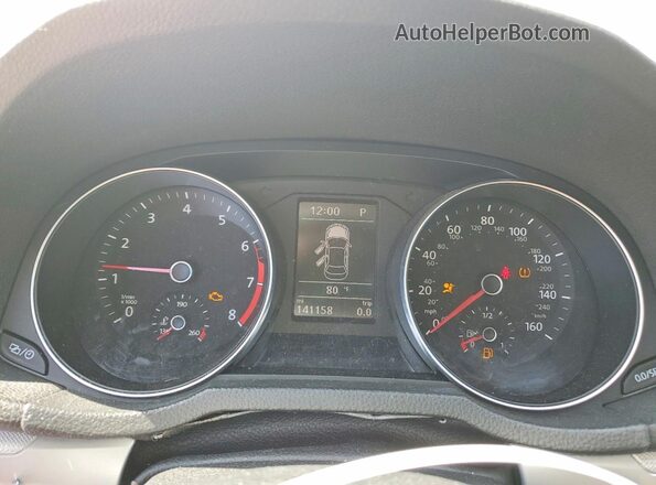 1VWAT7A30GC052618 2016 VOLKSWAGEN PASSAT Серебряный Вид щитка приборов