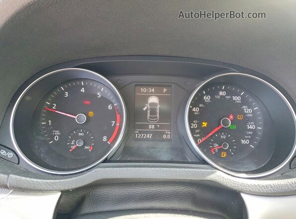 1VWAT7A31GC060260 2016 VOLKSWAGEN PASSAT Tan Vista del cuadro de instrumentos