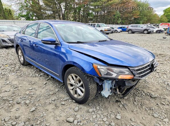 1VWAT7A31HC080963 2017 VOLKSWAGEN PASSAT Синий Передняя правая четверть
