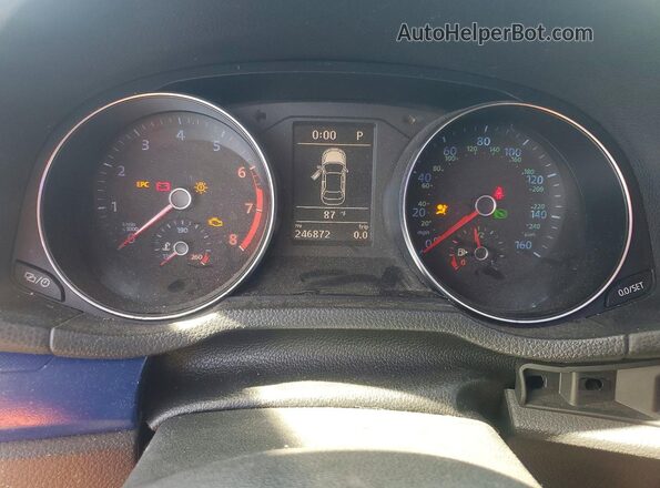 1VWAT7A32GC042026 2016 VOLKSWAGEN PASSAT Синий Вид щитка приборов