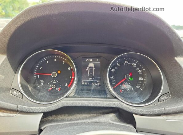 1VWAT7A32HC085301 2017 VOLKSWAGEN PASSAT Silver Widok zestawu wskaźników