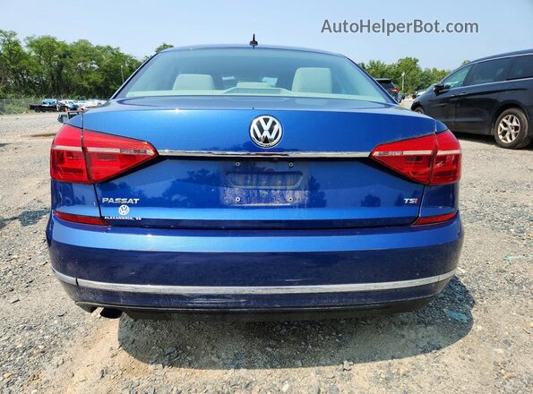 1VWAT7A34GC066456 2016 VOLKSWAGEN PASSAT Blue Widok z tyłu