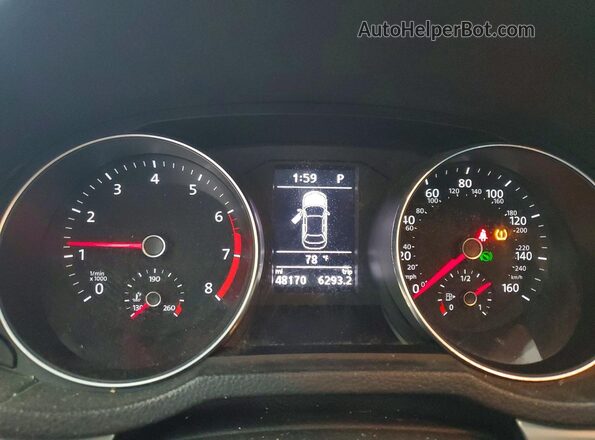 1VWAT7A36GC036231 2016 VOLKSWAGEN PASSAT Purple Vista del cuadro de instrumentos