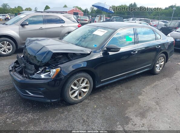 1VWAT7A36GC062280 2016 VOLKSWAGEN PASSAT Black Vista tres cuartos delantera izquierda