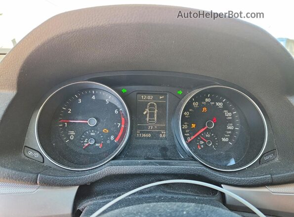 1VWAT7A36HC048977 2017 VOLKSWAGEN PASSAT White ხელსაწყოთა პანელის ხედი