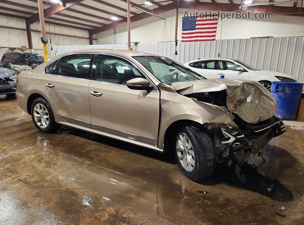 1VWAT7A37GC024461 2016 VOLKSWAGEN PASSAT Желто-коричневый Передняя правая четверть