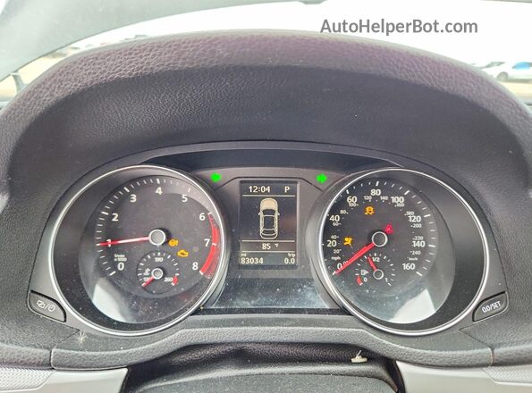 1VWAT7A39GC033470 2016 VOLKSWAGEN PASSAT Black Սարքավորումների վահանակի տեսք