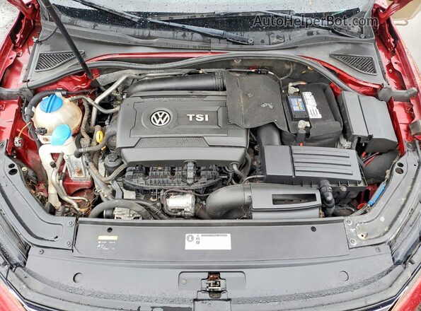 1VWAT7A39GC050219 2016 VOLKSWAGEN PASSAT Red Widok wnętrza z tyłu