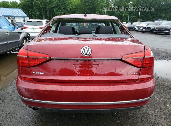1VWAT7A39GC050219 2016 VOLKSWAGEN PASSAT Red Widok z tyłu