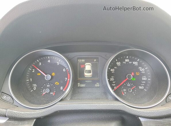 1VWBA7A39JC008215 2018 VOLKSWAGEN PASSAT Black ხელსაწყოთა პანელის ხედი