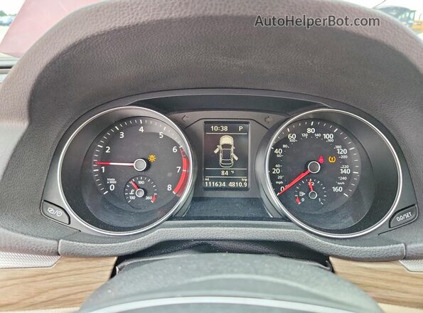 1VWBT7A32GC059140 2016 VOLKSWAGEN PASSAT Red ხელსაწყოთა პანელის ხედი
