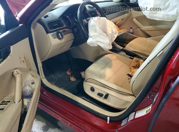 1VWBT7A35GC041392 2016 VOLKSWAGEN PASSAT Burgundy Dashboard view