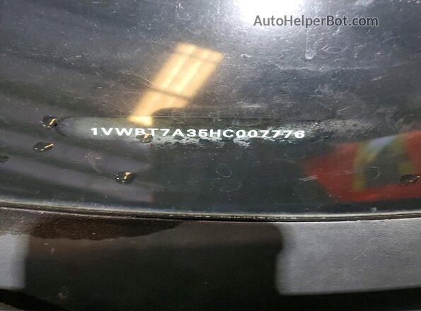 1VWBT7A35HC007776 2017 VOLKSWAGEN PASSAT Silver Vista de la etiqueta del VIN