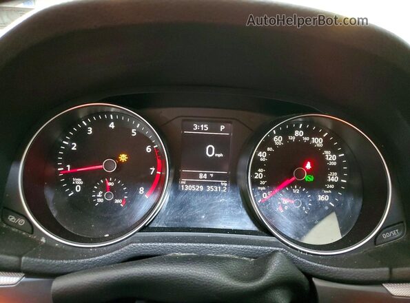 1VWDT7A30HC035509 2017 VOLKSWAGEN PASSAT Black Instrument cluster view
