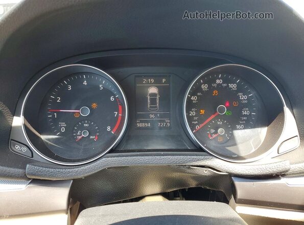 1VWDT7A30HC035591 2017 VOLKSWAGEN PASSAT Black Widok zestawu wskaźników