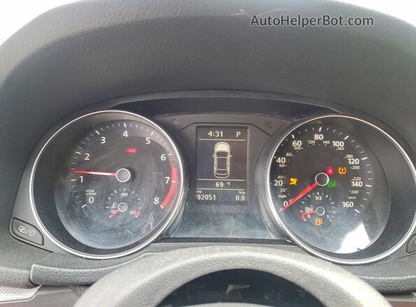 1VWDT7A32HC056121 2017 VOLKSWAGEN PASSAT Black Вид щитка приладів