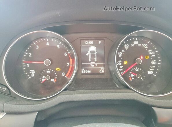 1VWDT7A38HC036102 2017 VOLKSWAGEN PASSAT Gray ხელსაწყოთა პანელის ხედი