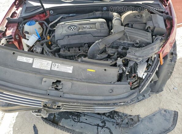 1VWDT7A38HC060593 2017 VOLKSWAGEN PASSAT Burgundy Vista interior trasera