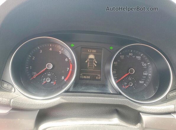 1VWDT7A39HC083669 2017 VOLKSWAGEN PASSAT Gray Widok zestawu wskaźników