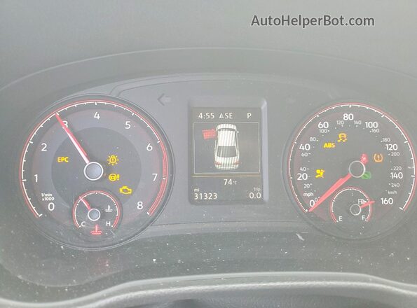 1VWSA7A34MC005789 2021 VOLKSWAGEN PASSAT Black Widok zestawu wskaźników