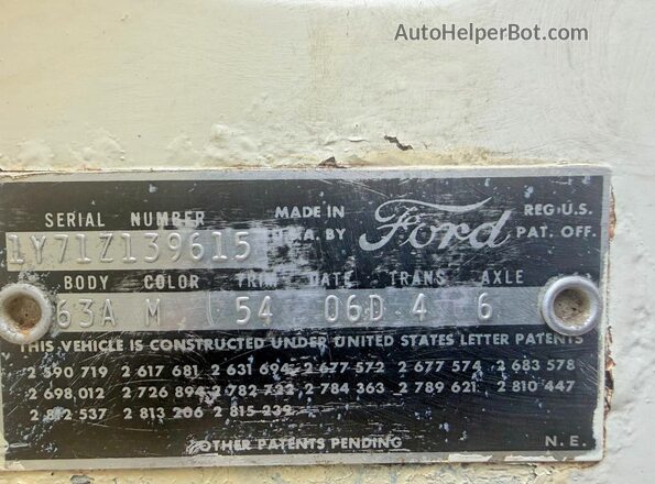 1Y71Z139615 1961 FORD T-BIRD Двухцветный Вид задней части салона