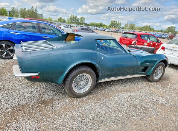 1Z37J3S401539 1973 CHEVROLET CORVETTE Зеленый Задняя правая четверть