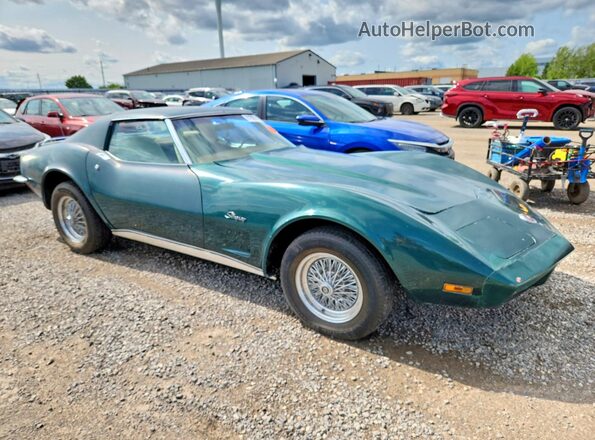 1Z37J3S401539 1973 CHEVROLET CORVETTE Зеленый Передняя правая четверть