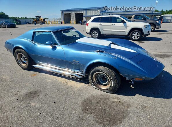 1Z37J5S400755 1975 CHEVROLET CORVETTE Синий Передняя правая четверть
