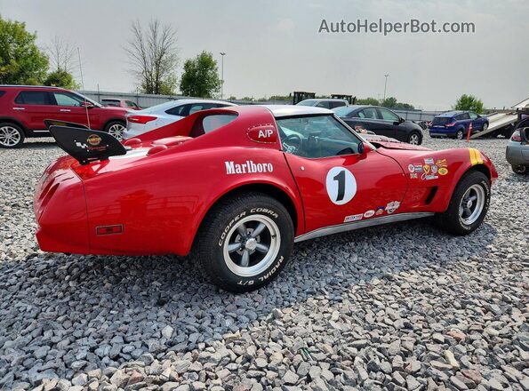 1Z37L7S448960 1977 CHEVROLET CORVETTE Красный Задняя правая четверть