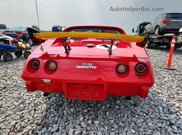 1Z37L7S448960 1977 CHEVROLET CORVETTE Красный Вид сзади
