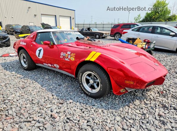 1Z37L7S448960 1977 CHEVROLET CORVETTE Красный Передняя правая четверть