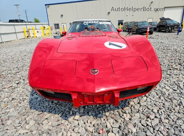 1Z37L7S448960 1977 CHEVROLET CORVETTE Красный Вид спереди