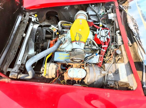 1Z37L7S448960 1977 CHEVROLET CORVETTE Красный Вид задней части салона