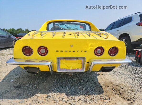 1Z37Z3S410225 1973 CHEVROLET CORVETTE Yellow უკანა ხედი