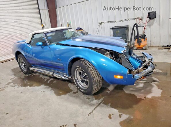 1Z67J4S424177 1974 CHEVROLET CORVETTE Blue წინა მარჯვენა