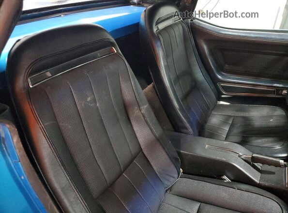 1Z67J4S424177 1974 CHEVROLET CORVETTE Blue უკანა სავარძლების ხედი