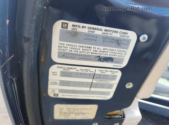 1Z8789S448875 1979 CHEVROLET CORVETTE Blue Widok naklejki z numerem VIN