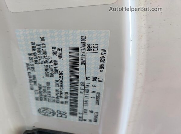 1FTNF1C59KKC25560 2019 FORD F150 Белый Панорамный вид салона 360°