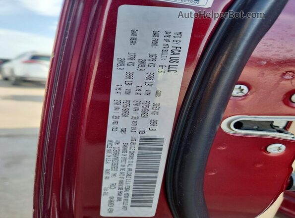 1C6RR6NM0GS382693 2016 RAM 1500 Red VIN կոդի պիտակի տեսք