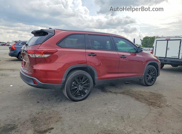 5TDKZRFHXKS324055 2019 TOYOTA HIGHLANDER Burgundy Delantero derecho