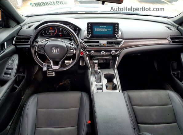 1HGCV1F32MA037879 2021 HONDA ACCORD Black Widok zestawu wskaźników
