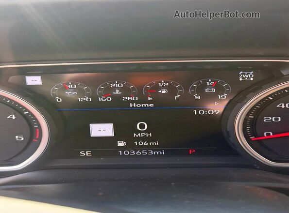 1GC4YREY4NF298232 2022 CHEVROLET SILVERADO White Vista del cuadro de instrumentos