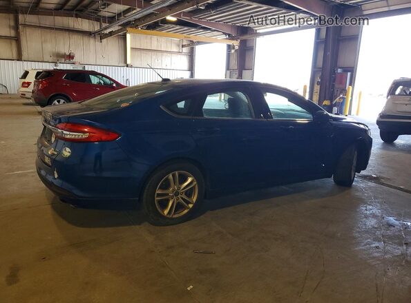 3FA6P0HD8JR223438 2018 FORD FUSION Blue Przód prawy