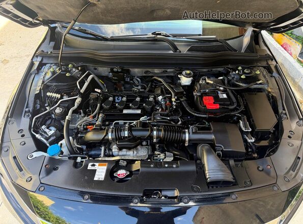 1HGCV1F45JA001477 2018 HONDA ACCORD Black წინა პანელის ხედი