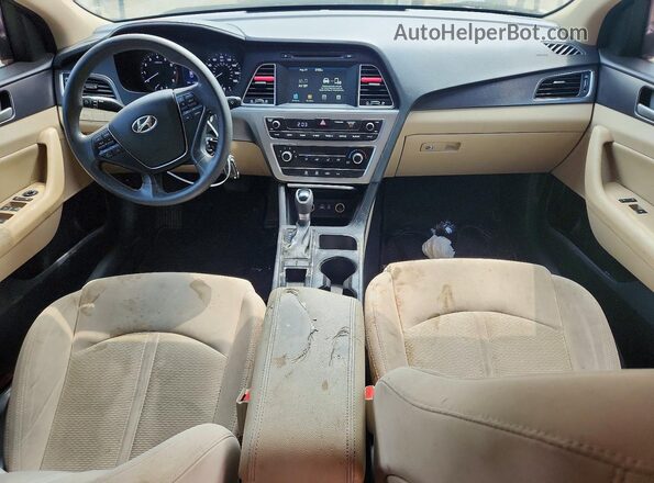 5NPE34AF0HH441259 2017 HYUNDAI SONATA Brown Vista del cuadro de instrumentos