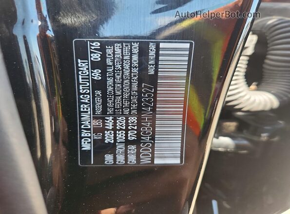 WDDSJ4GB4HN423527 2017 MERCEDES-BENZ CLA-CLASS Black Widok naklejki z numerem VIN