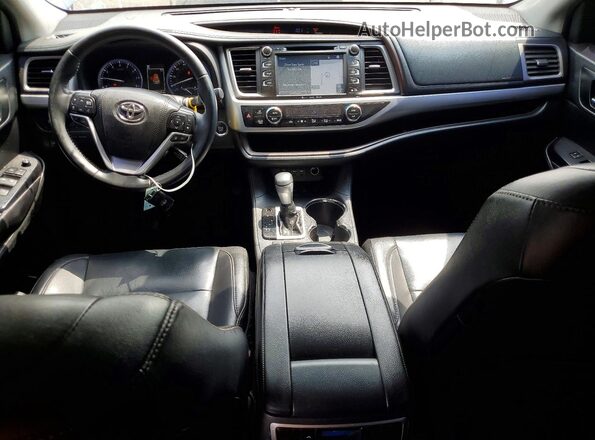 5TDJZRFH1KS713176 2019 TOYOTA HIGHLANDER Gray ხელსაწყოთა პანელის ხედი