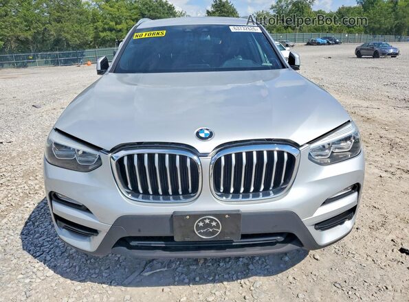 5UXTR9C56KLE21044 2019 BMW X3 Silver Հետևի տեսք