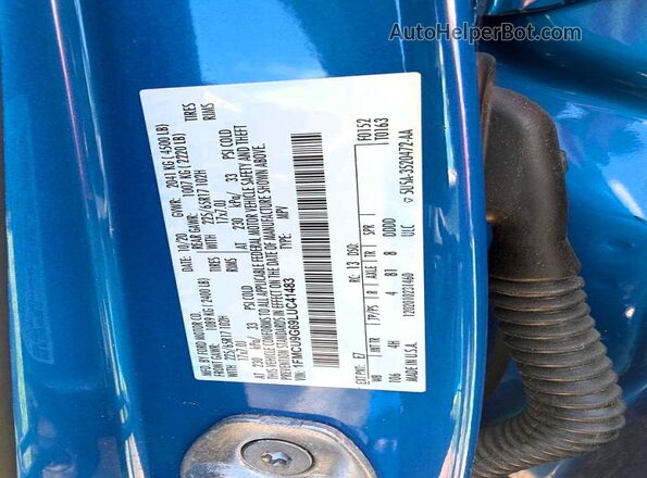 1FMCU9G69LUC41483 2020 FORD ESCAPE Blue Vista de los asientos traseros